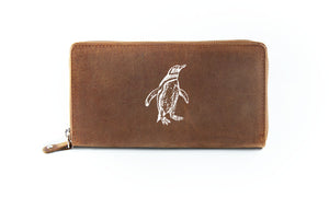 The Clutch - Antique Brown (White Print)