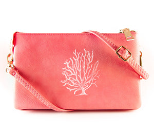 The Convertible - Coral (White Print)